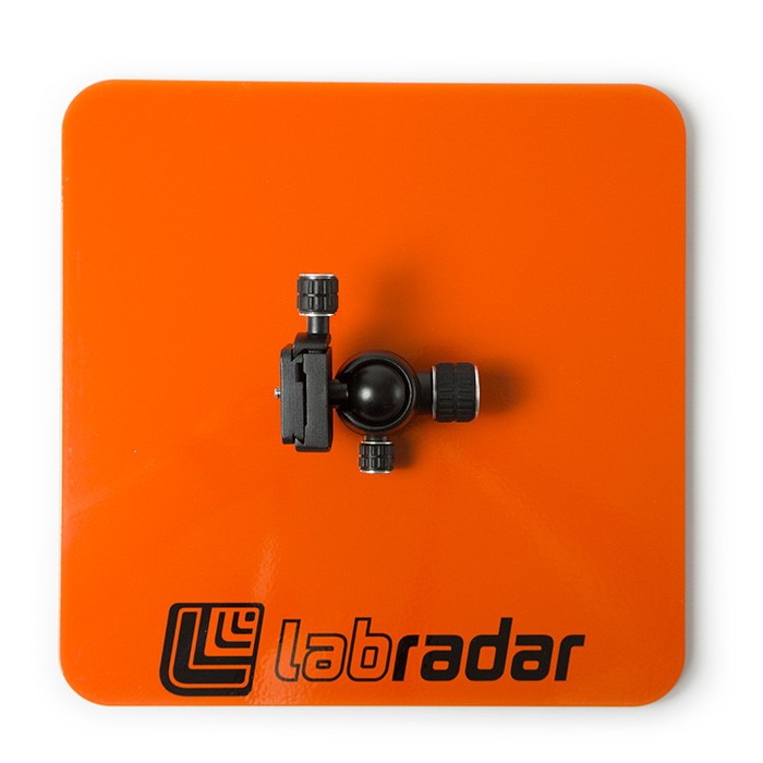 Bench mount for Labradar (top view)